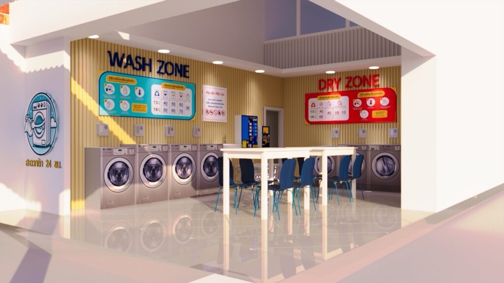 Wash Day (wash & dry self-service coin laundromat 24-hours)